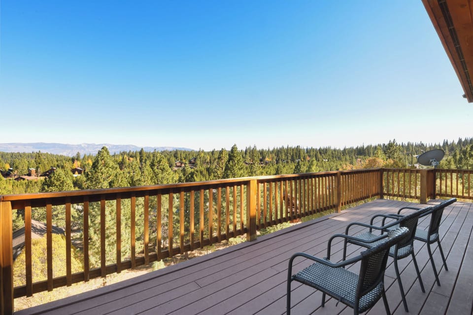 Balcony with gas BBQ and forest views
