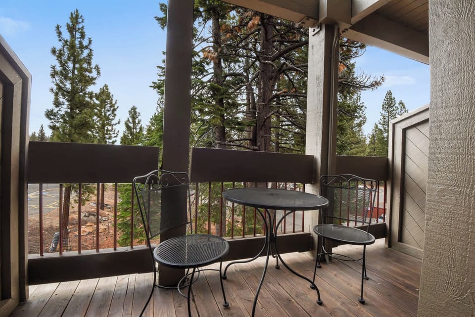 Enjoy the fresh air on the balcony