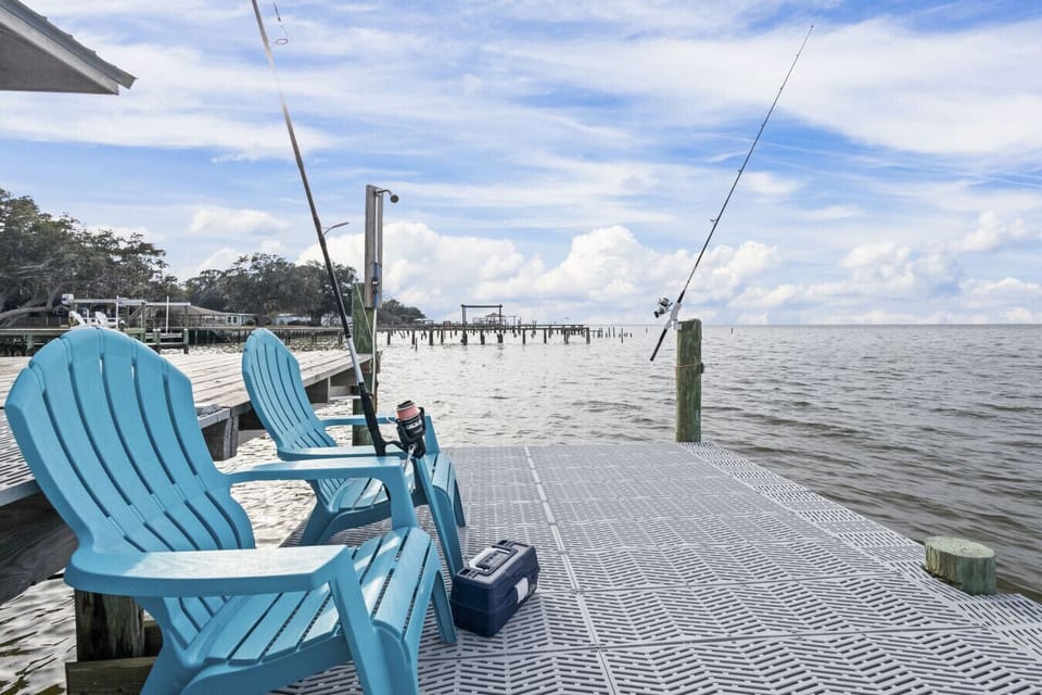 Fish off the new dock at Bayside