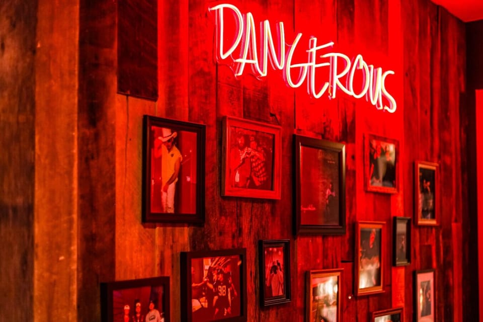 Dangerous photo gallery wall