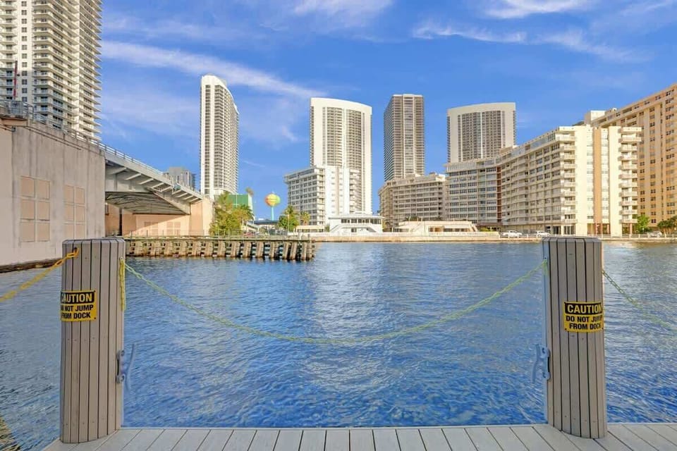 Canal view from the swimming pool area