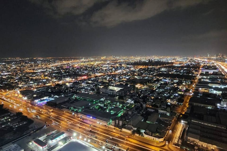 View from the balcony at night