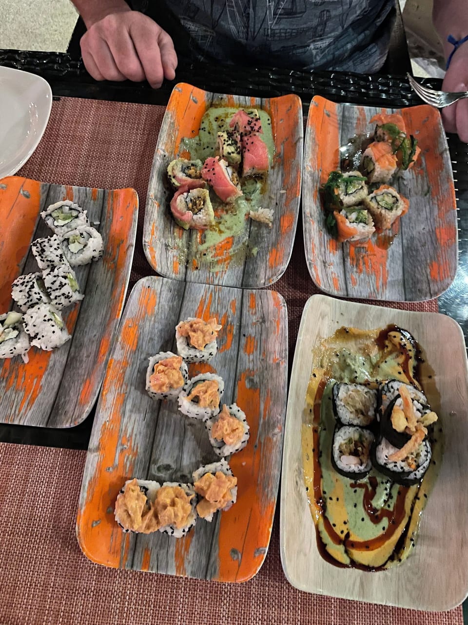 The sushi menu is superb at the Japanese restaurant.