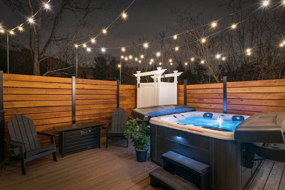 Enjoy the hot tub with a loved one while stargazing