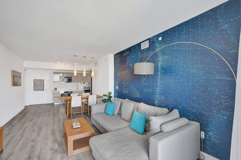 Open space living and dining area