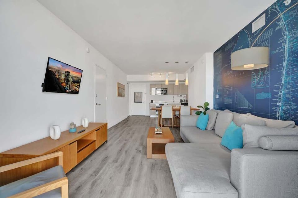Open space living and dining area
