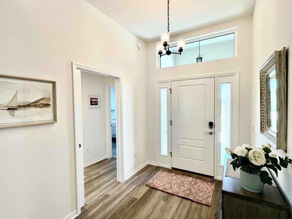 Entrance: Guest Wing #1 with Pocket Door for Privacy and Solitude