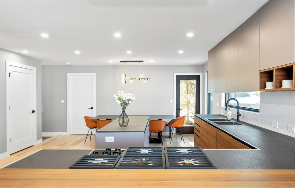 Wolf appliances and high end touches throughout this beautiful kitchen