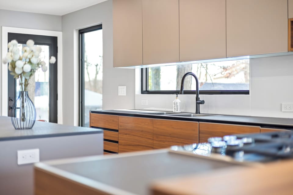 The kitchen is brand new with high end Wolf appliances