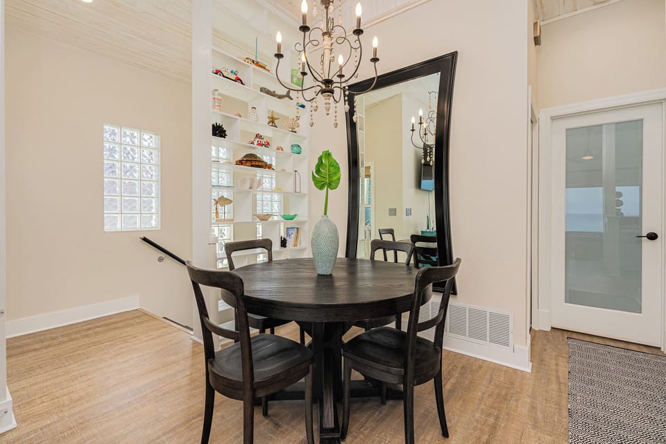 Dining Area with an oceanfront view