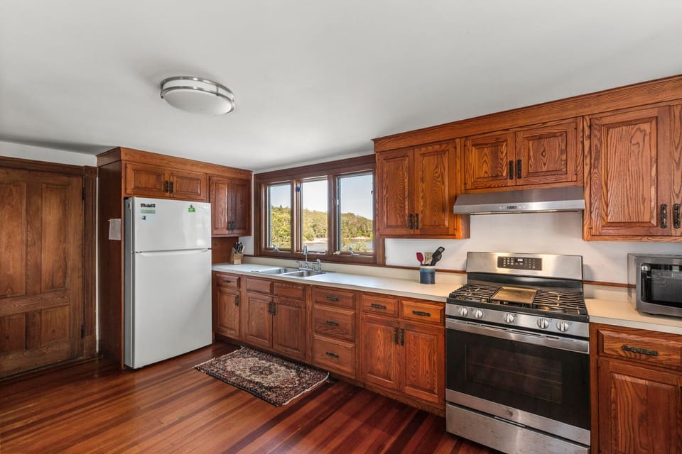 Kitchen with water views 