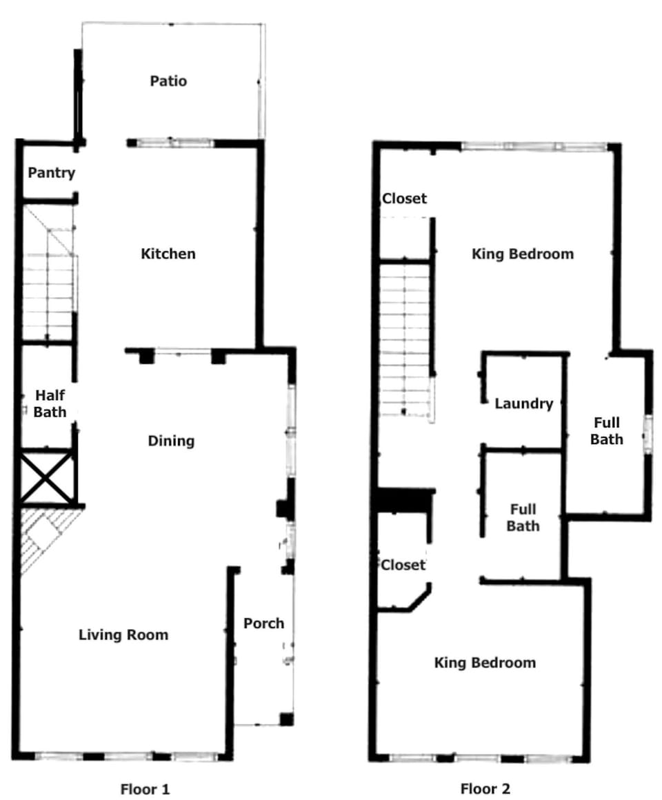 First and second floor visual
