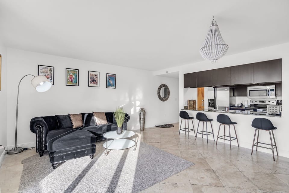 Clean and sleek, with lots of comfortable seating and spaces 