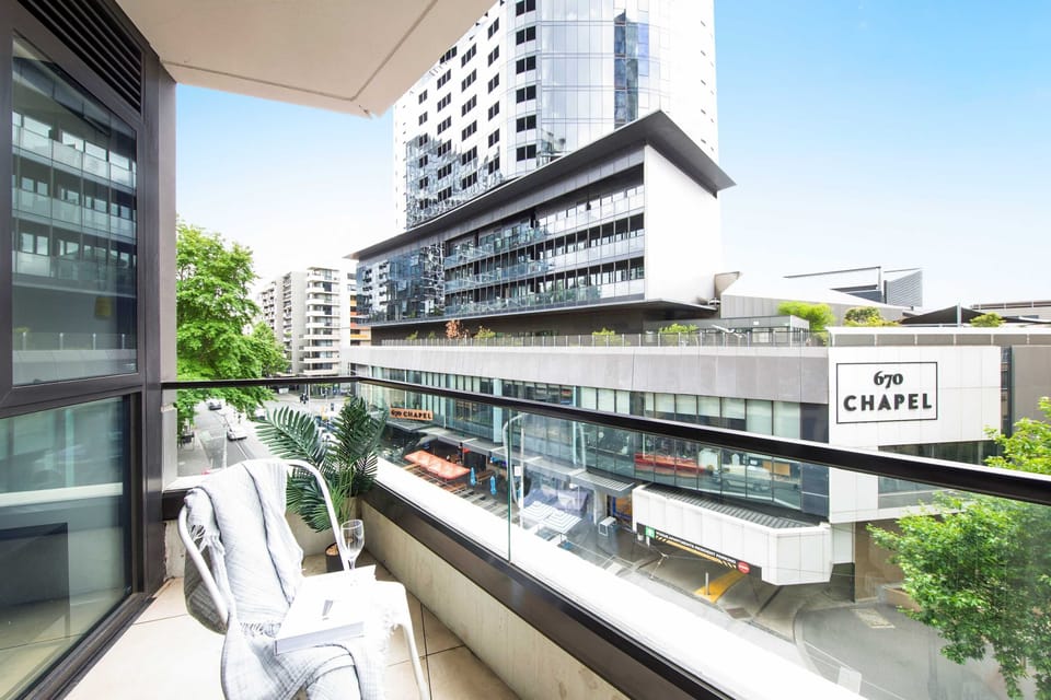 A private balcony (chairs on balcony are from the dining area)