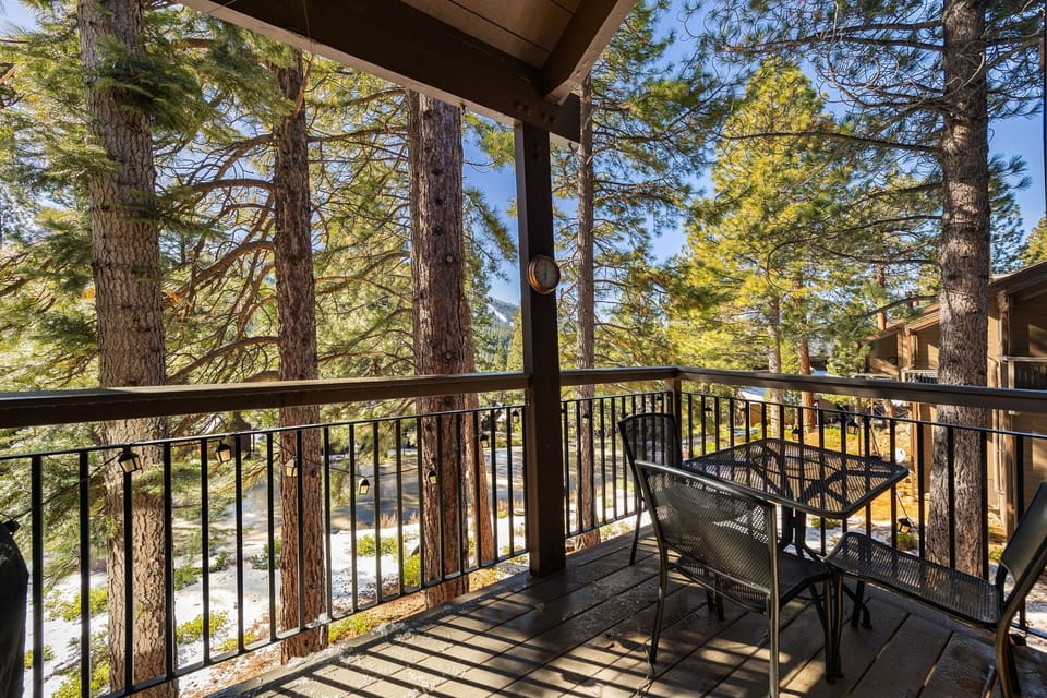Mountain views from the patio and dining for three