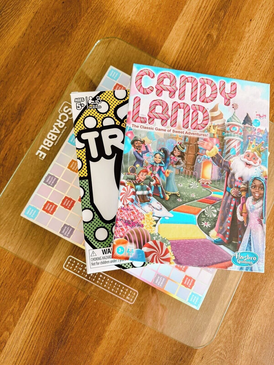 Miscellaneous board games for guest use