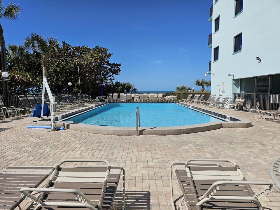 Gulf front heated pool