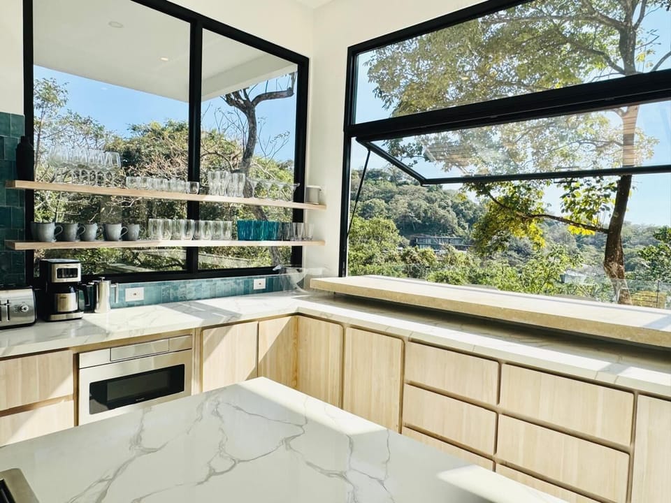 Fully equipped kitchen.  Coffee pot, microwave, blender, and all other amenities