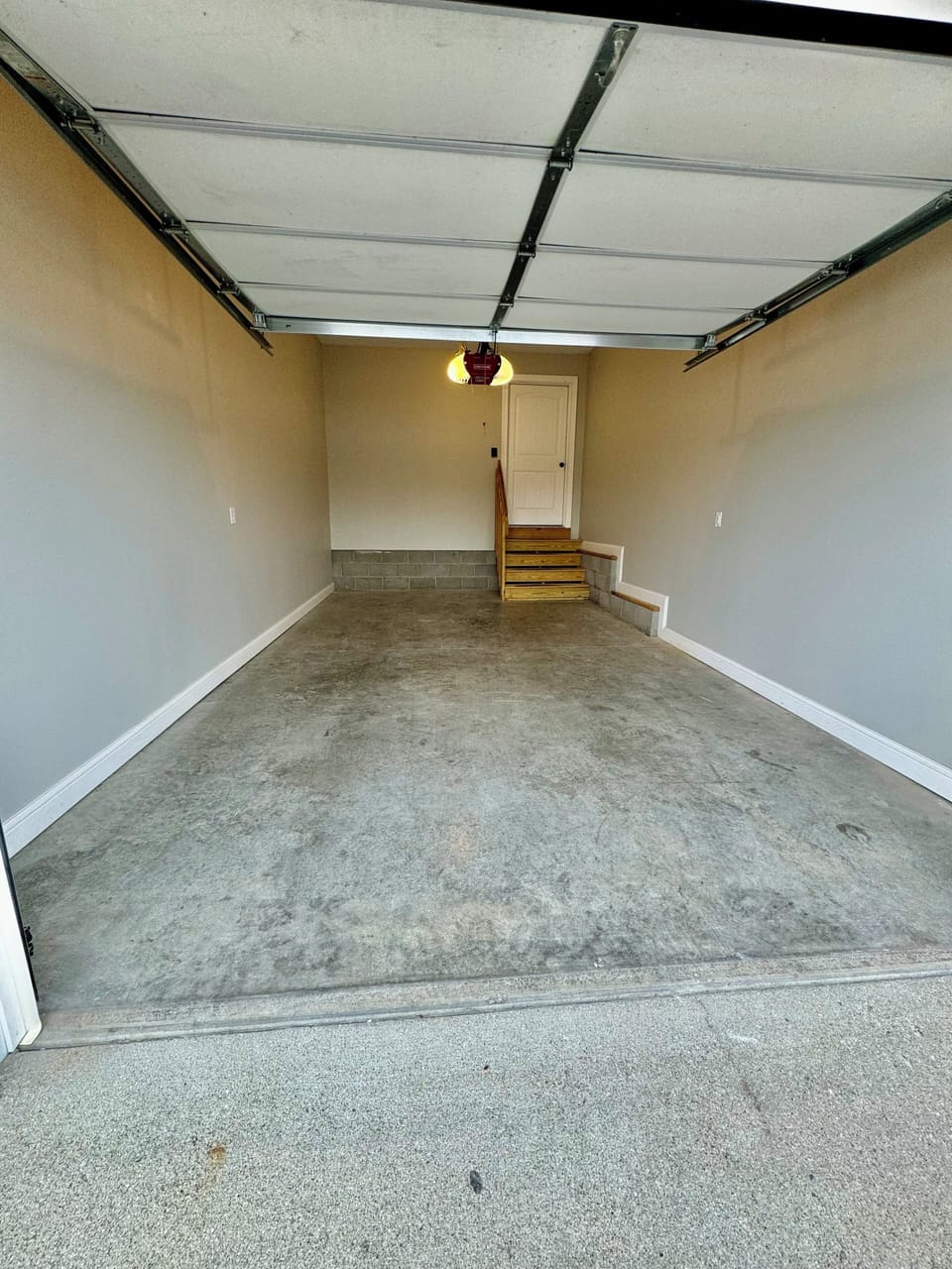 large one car private garage 