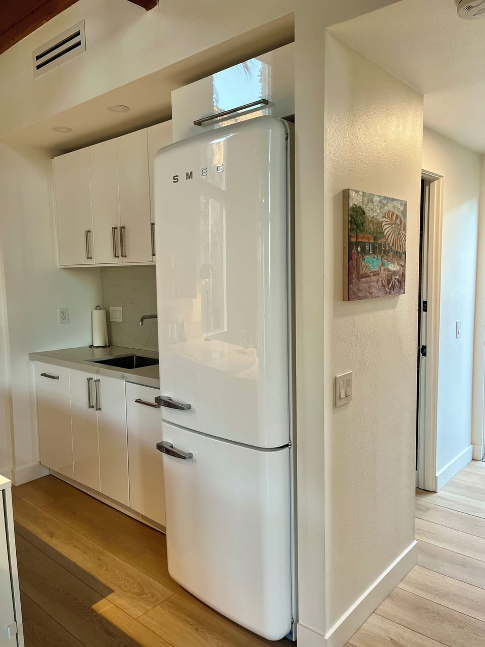 Retro kitchen area with everything new and everything you need