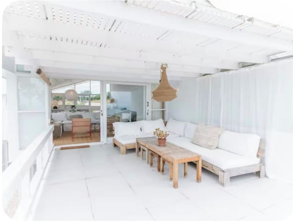 Terrace overlooking the sea . Best sunsets over La mansa beach