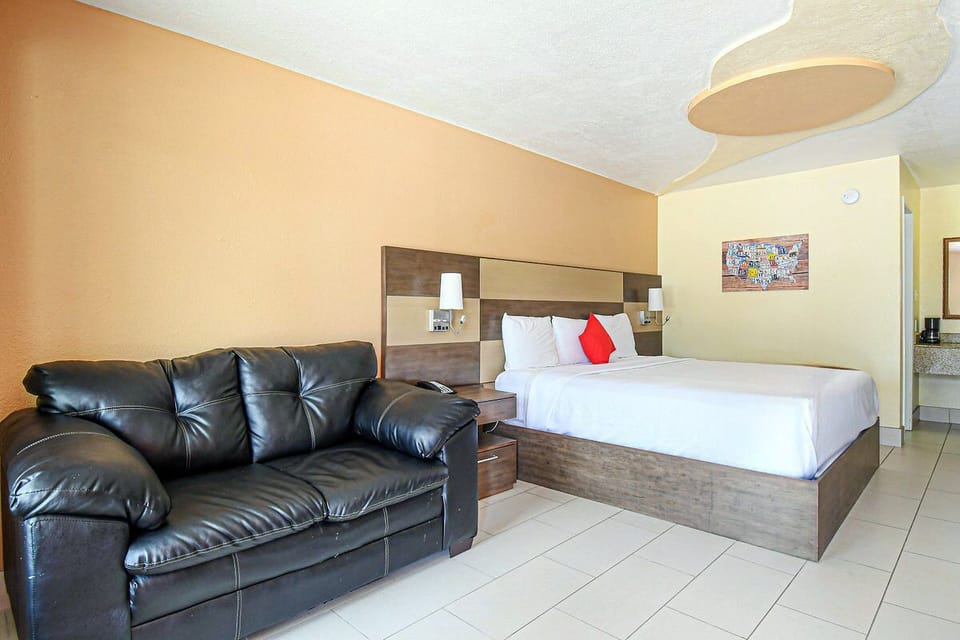 Unwind on the plush sofa after a restful night.