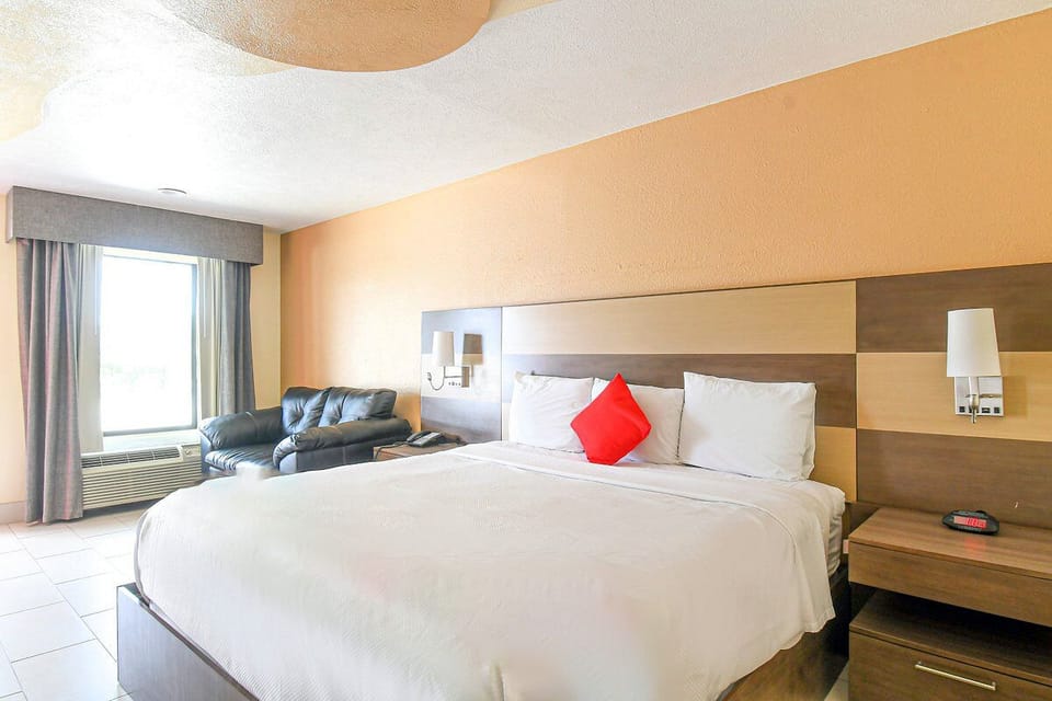 Sink into crisp linens and wake up to daylight views.
