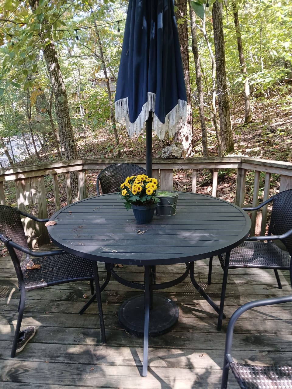 outdoor table great for  :grill,chill, take out or snack time