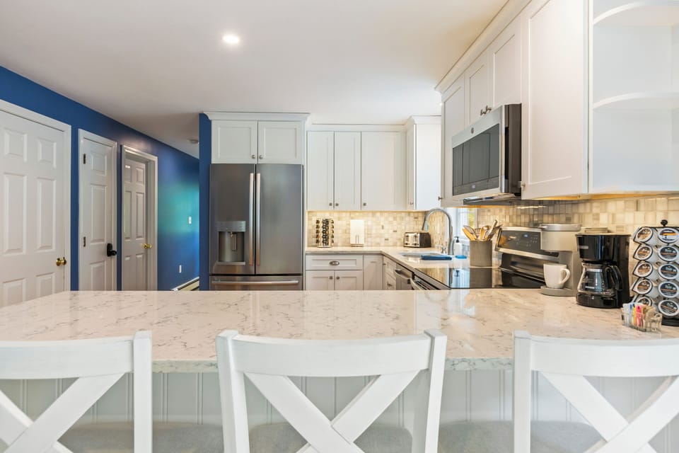 Fully stocked kitchen with coffee bar!
