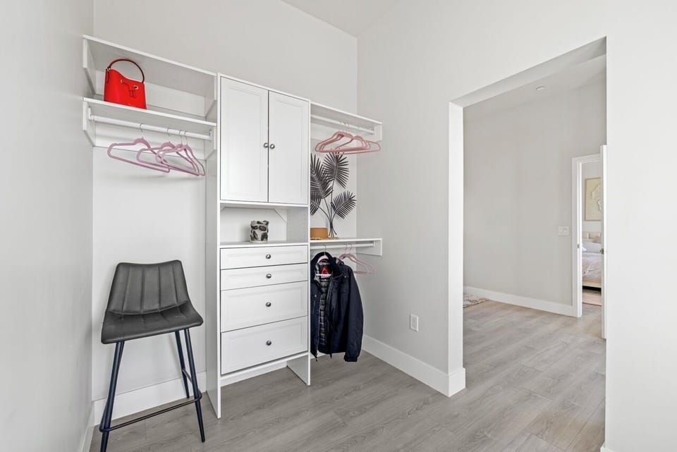 Beautifully organized cabinets.