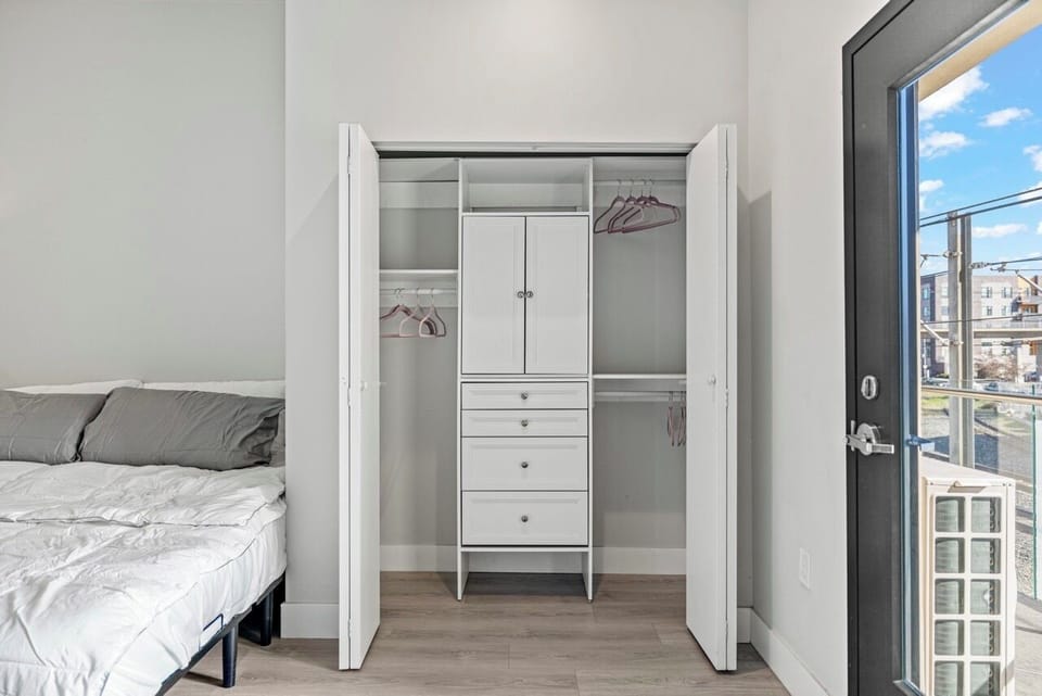 Beautifully organized cabinets.