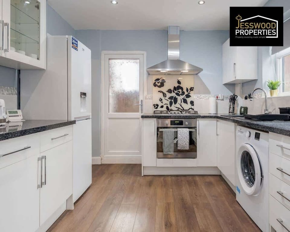 Kitchen at Jesswood Properties Short Lets & Serviced Accommodation