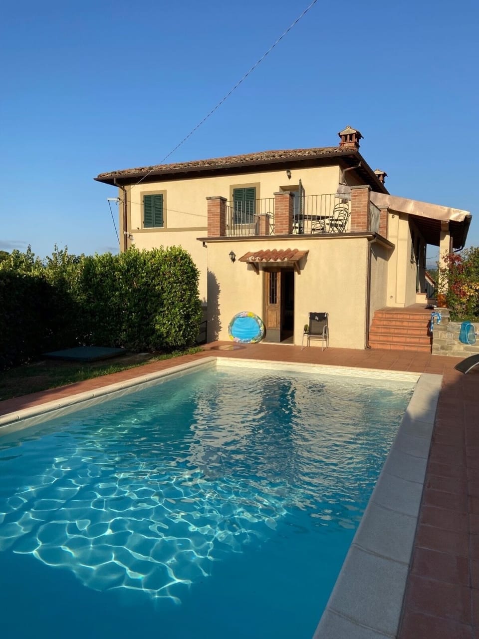 Looking towards the house from the pool area