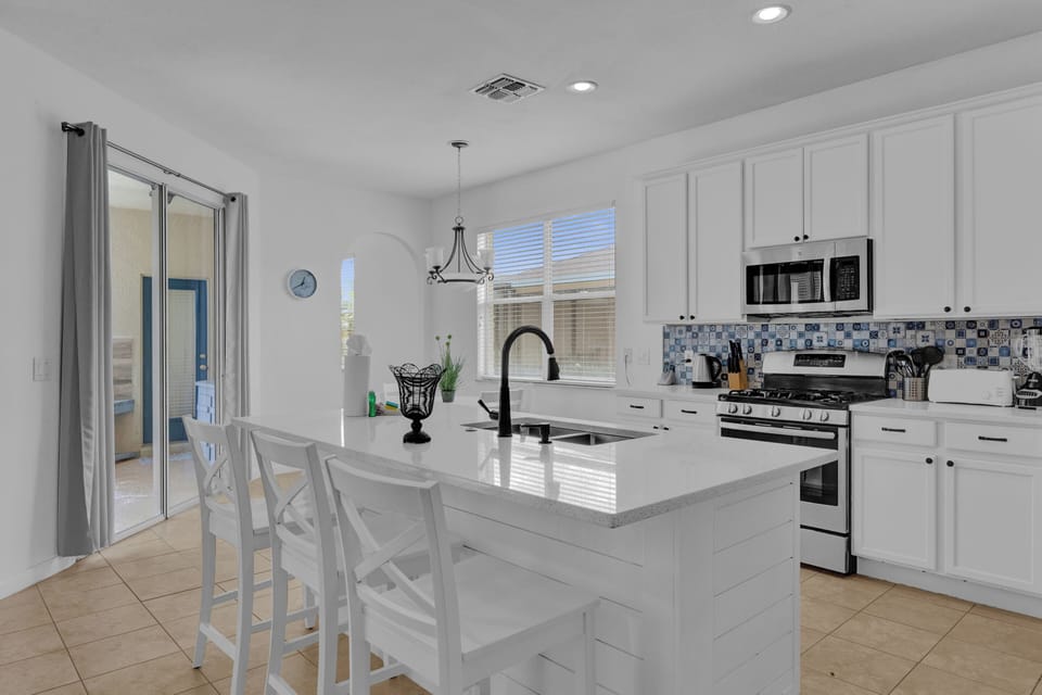 Kitchen View with Breakfast Area that Seats 3 People