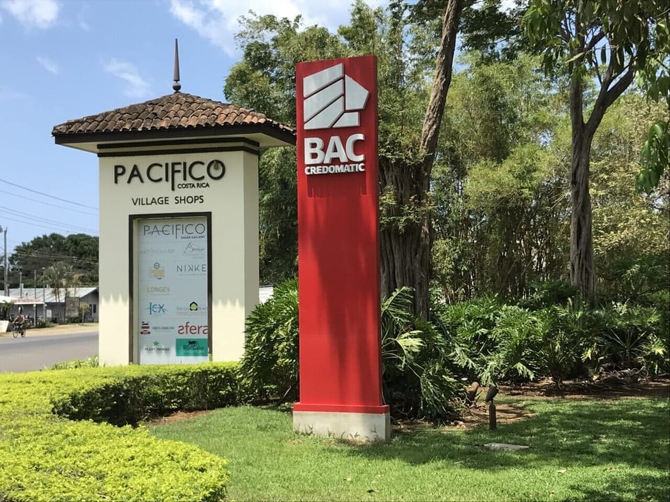 Pacifico Village Shops entrance from road