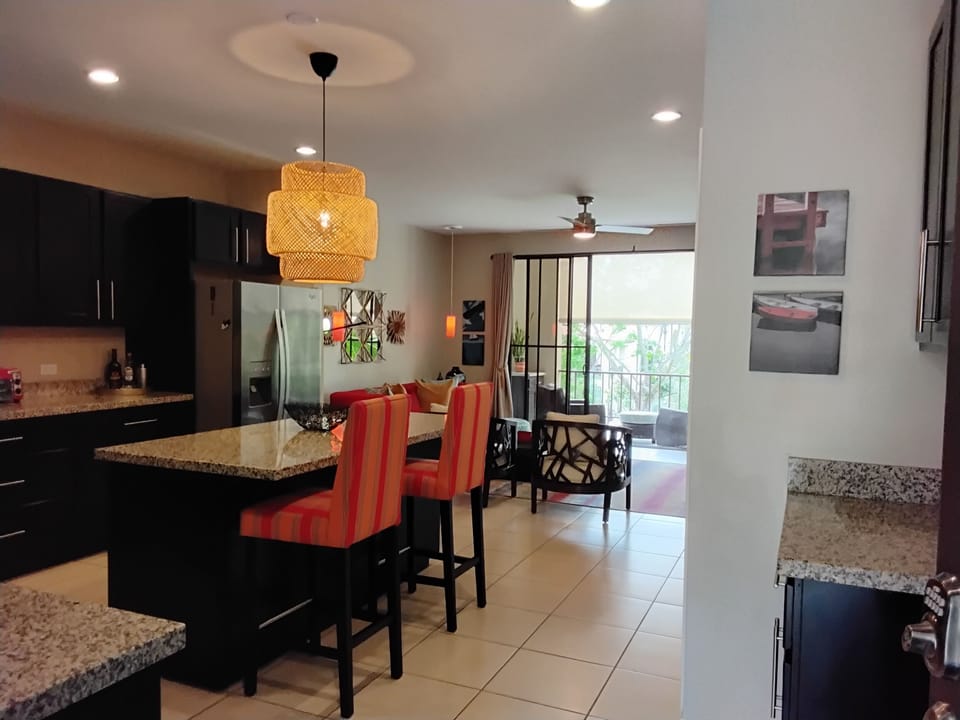Kitchen and living area