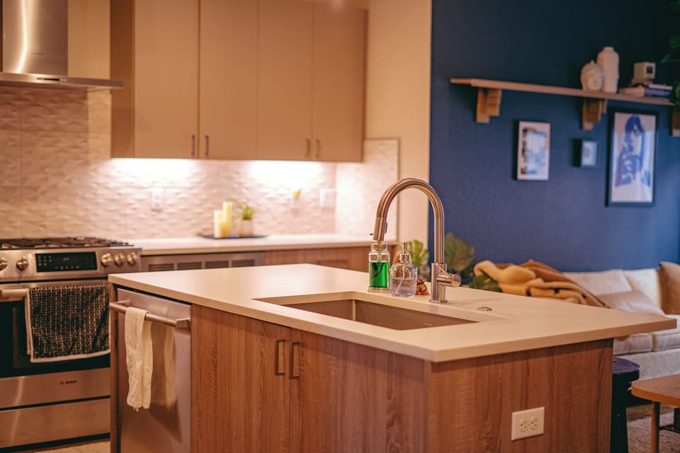 Dishwasher next to sink.