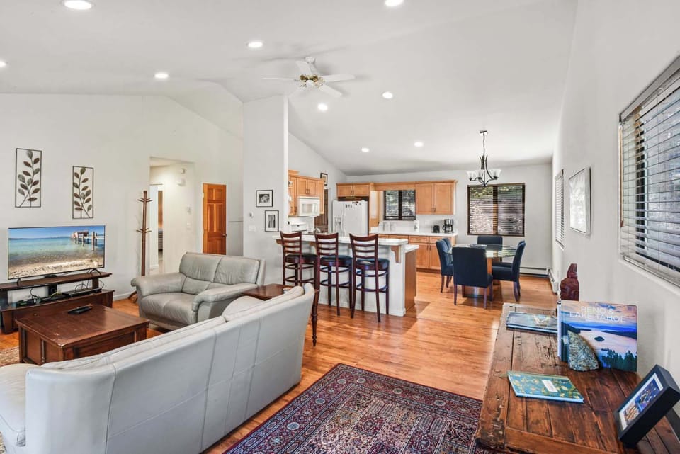 Open living room and kitchen