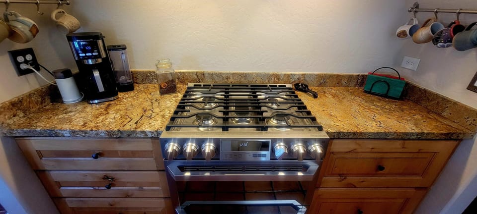 Gourmet kitchen with gas cooktop