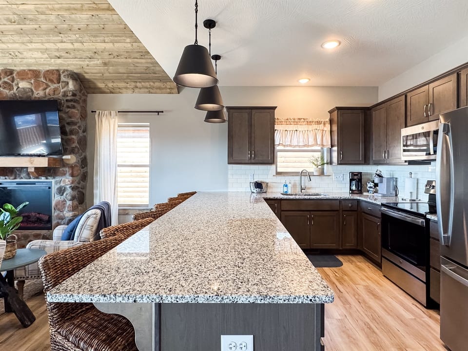 Long island to prepare a meal or sit at