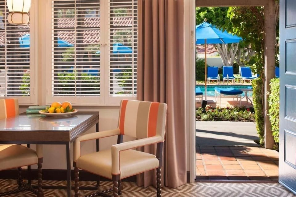 Step outside to poolside sunshine just beyond your door.