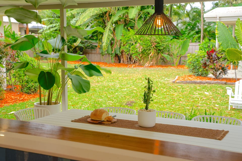 Fully fenced backyard. 