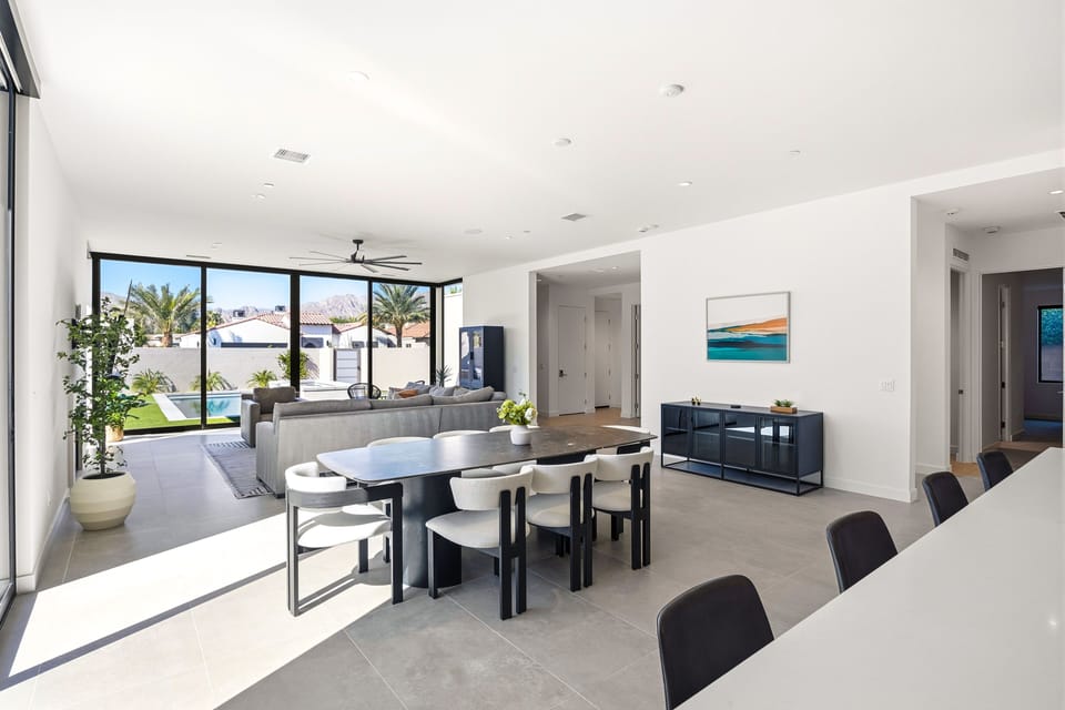 Enjoy delicious meals together in this stylish dining room.