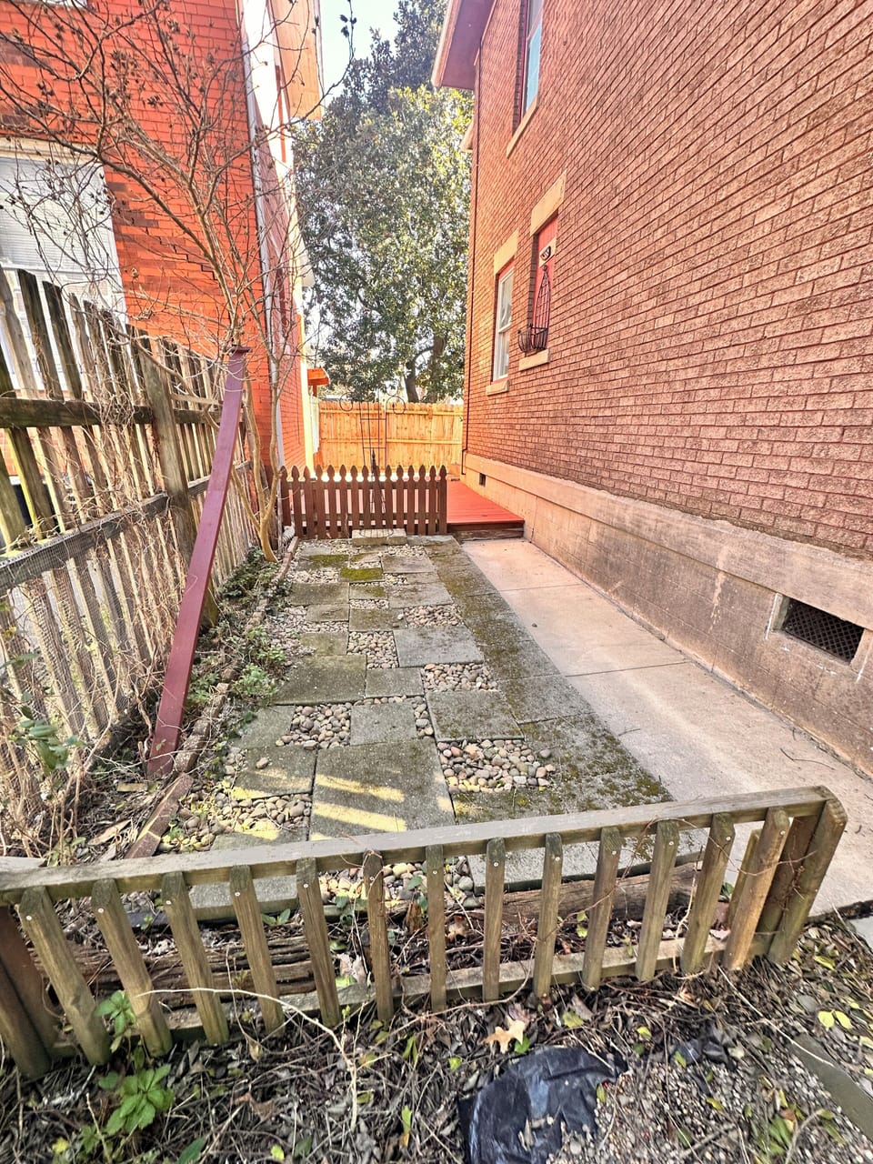 Terrace/garden with additions to be completed in spring.