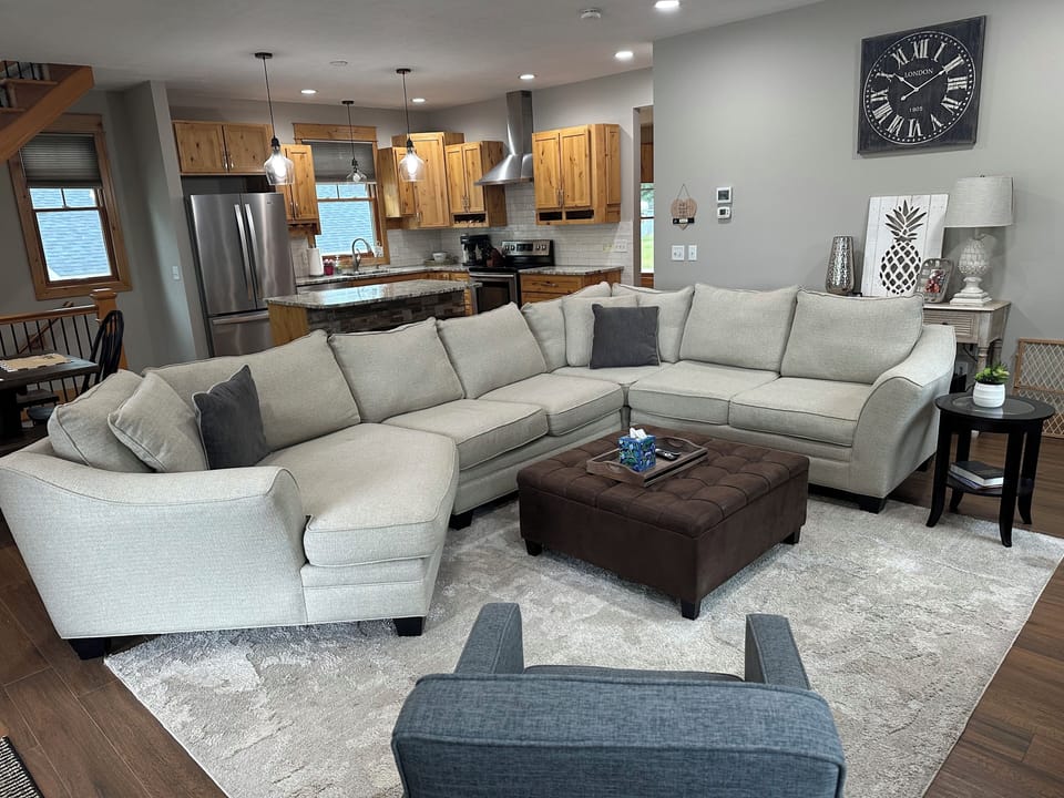 Living room and kitchen view