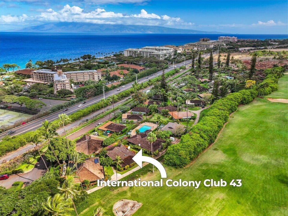 Breathtaking aerial view of the International Colony Club resort community