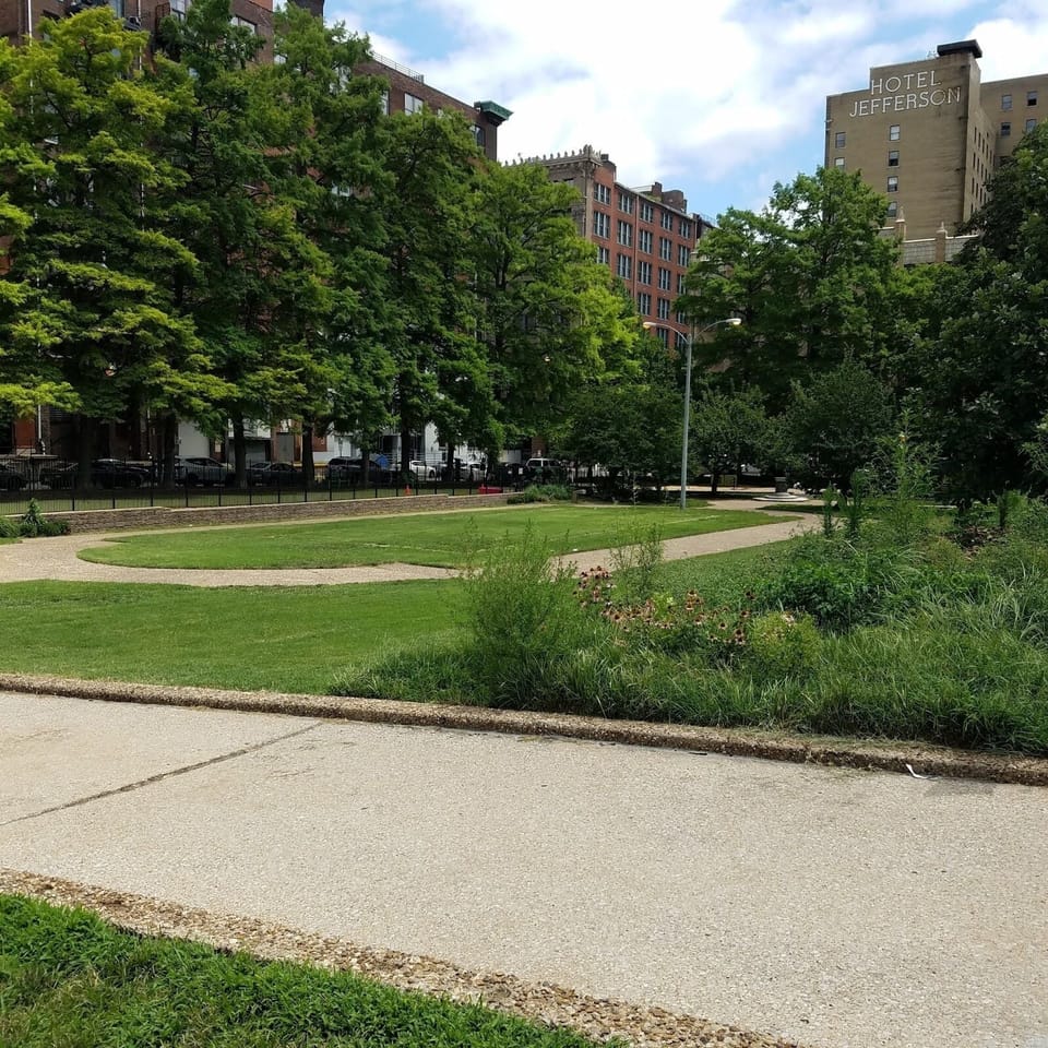 Lucas Garden Park - in back of the building