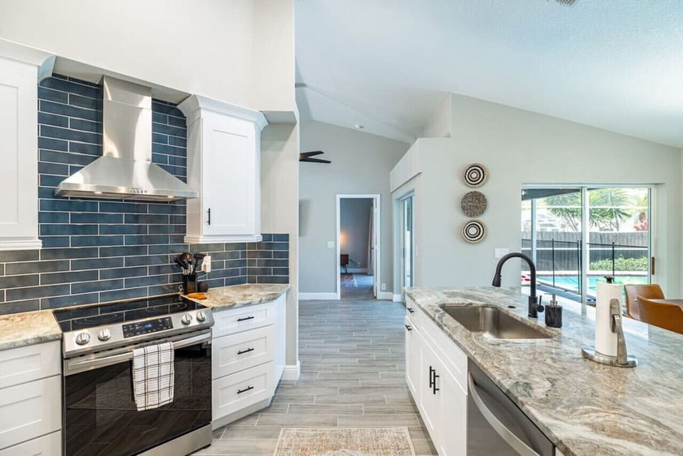 Enjoy a spacious, fully-equipped kitchen for effortless meal prep during your stay.