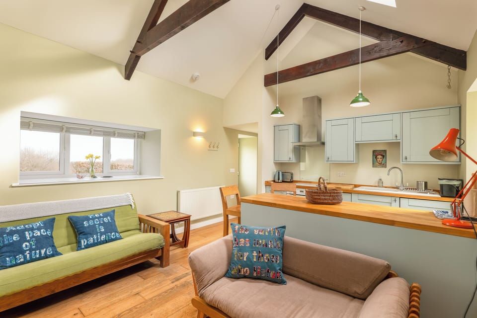 Living room with kitchen
