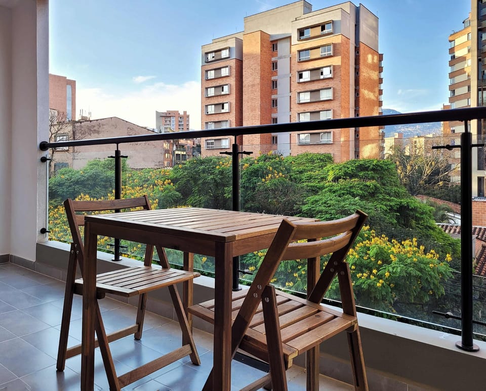 Balcony with City and Nature View